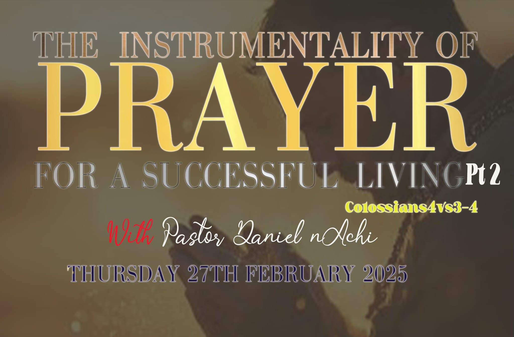HOLY GHOST AND COMMUNION SERVICE WITH PASTOR DANIEL N ACHI